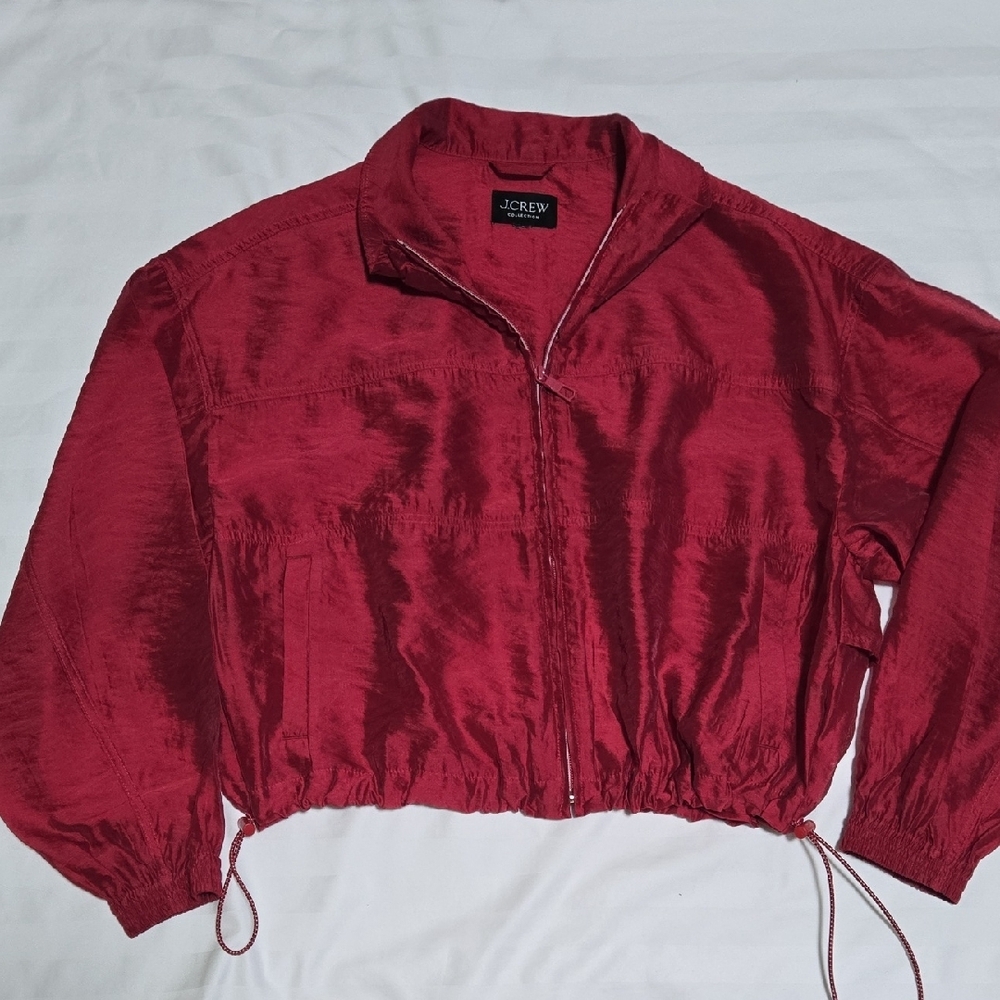 J. Crew Red Zip-Up Jacket - Picture 2 of 8